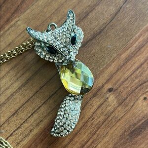 Elegant Gold Fox Pendant Necklace